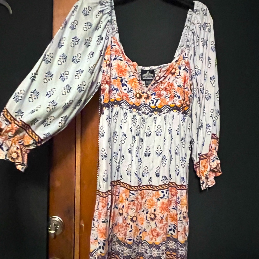 Boho long sleeve summer fall spring dress
